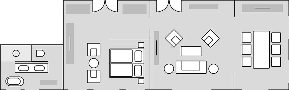 Room layout Ketschauer Hof Bassermann Suite