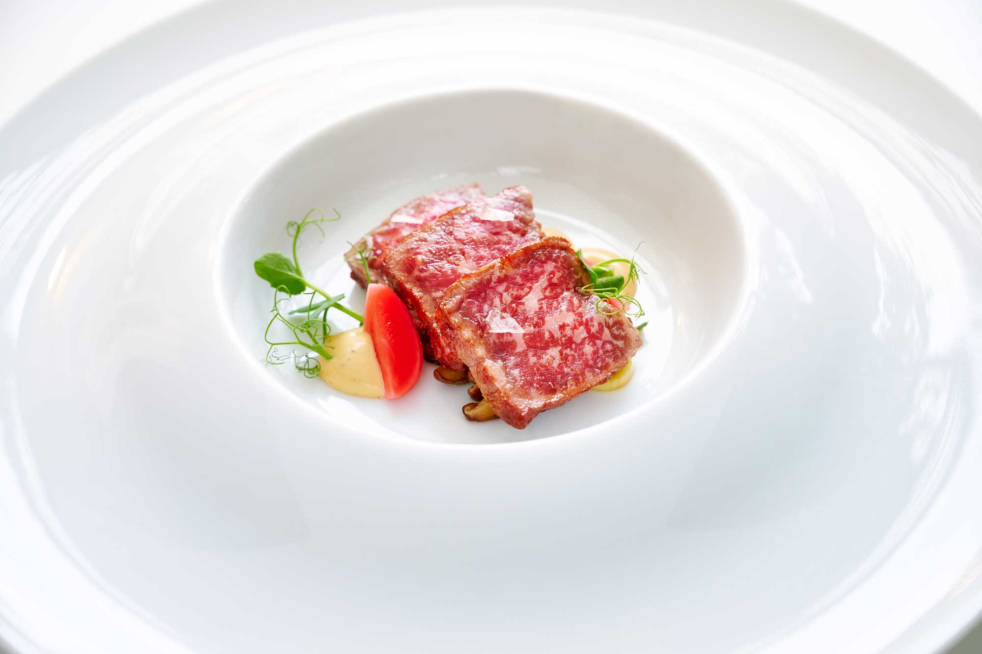 Fleischgericht im Restaurant 1718, ansässig im Genussresort Ketschauer Hof